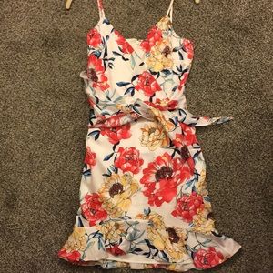 Guess silk floral mini dress